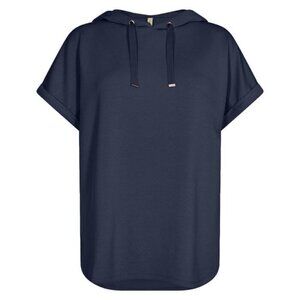 NWT SOYA CONCEPT Banu 143 Navy Modal Short Sleeve Sweatshirt